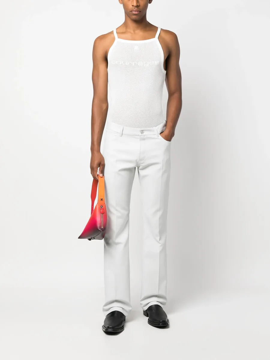 Bumpy Contrast mesh tank top 3