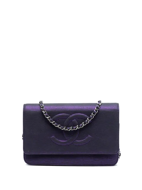 сумка через плечо CC Metallic Crackling Lizard Printed Leather Wallet on Chain (2013-2014 годы)