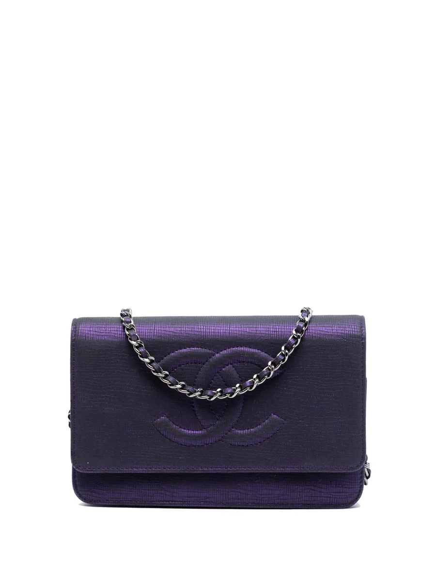 сумка через плечо CC Metallic Crackling Lizard Printed Leather Wallet on Chain (2013-2014 годы) 2