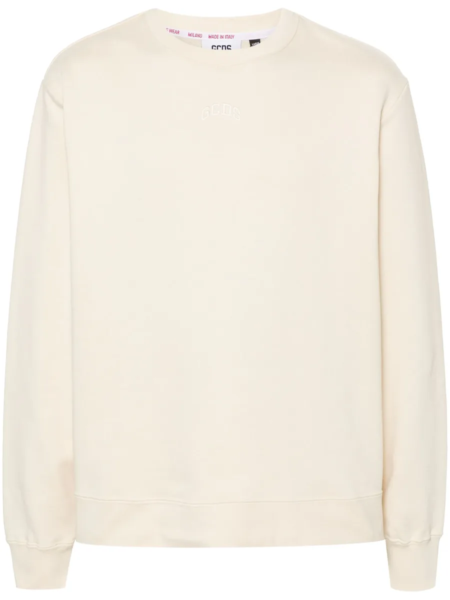 logo-embroidered cotton sweatshirt 1