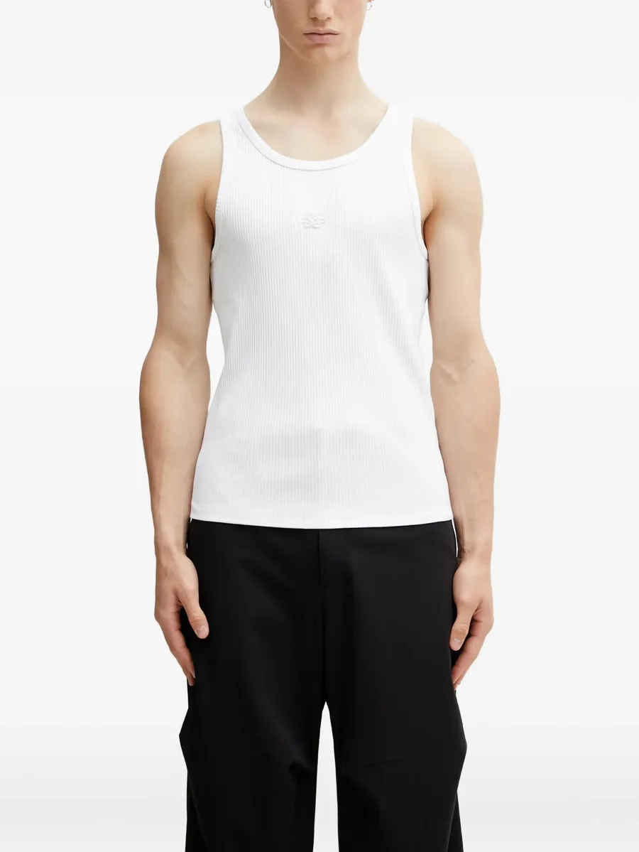 ribbed-knit logo-embroidered vest 1