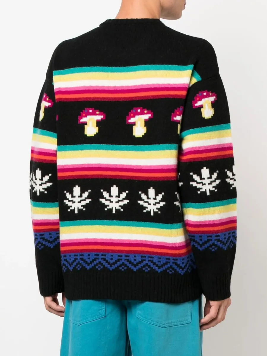 patterned jacquard crew-neck jumper 7