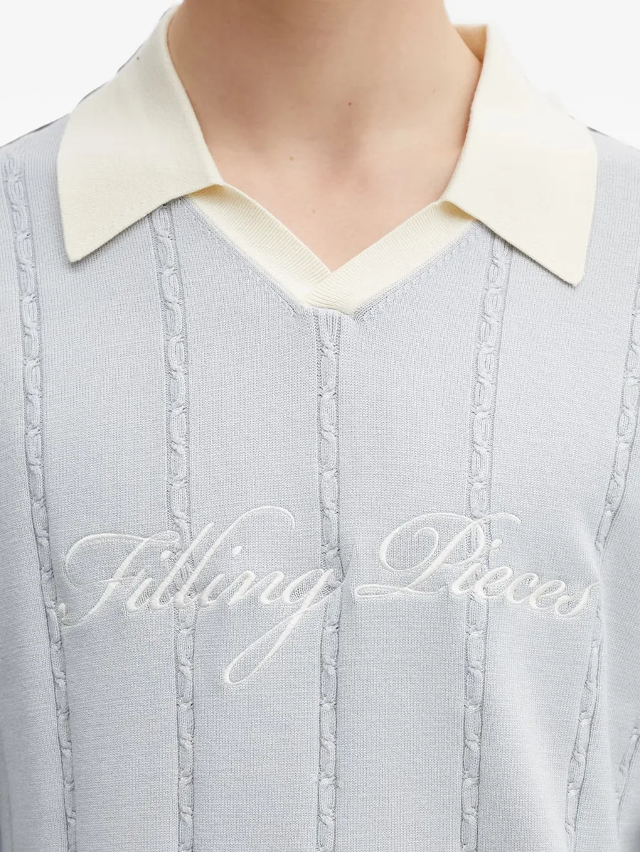 cable-knit embroidered sweatshirt 8