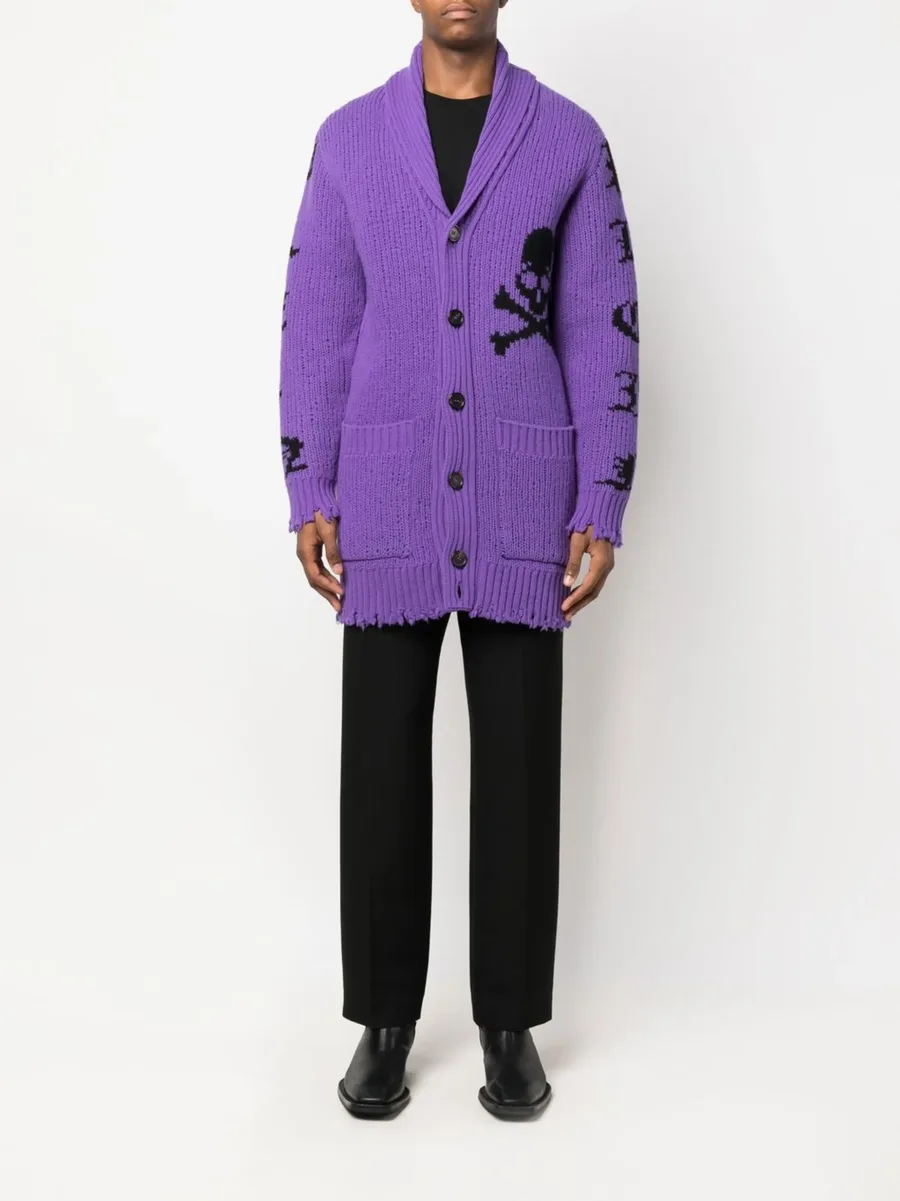 intarsia-knit logo cardigan 6