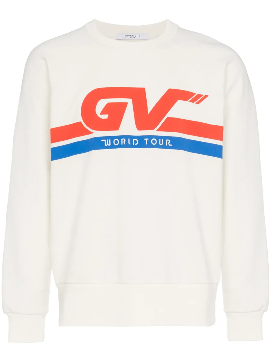 Motorcross print cotton sweatshirt 1