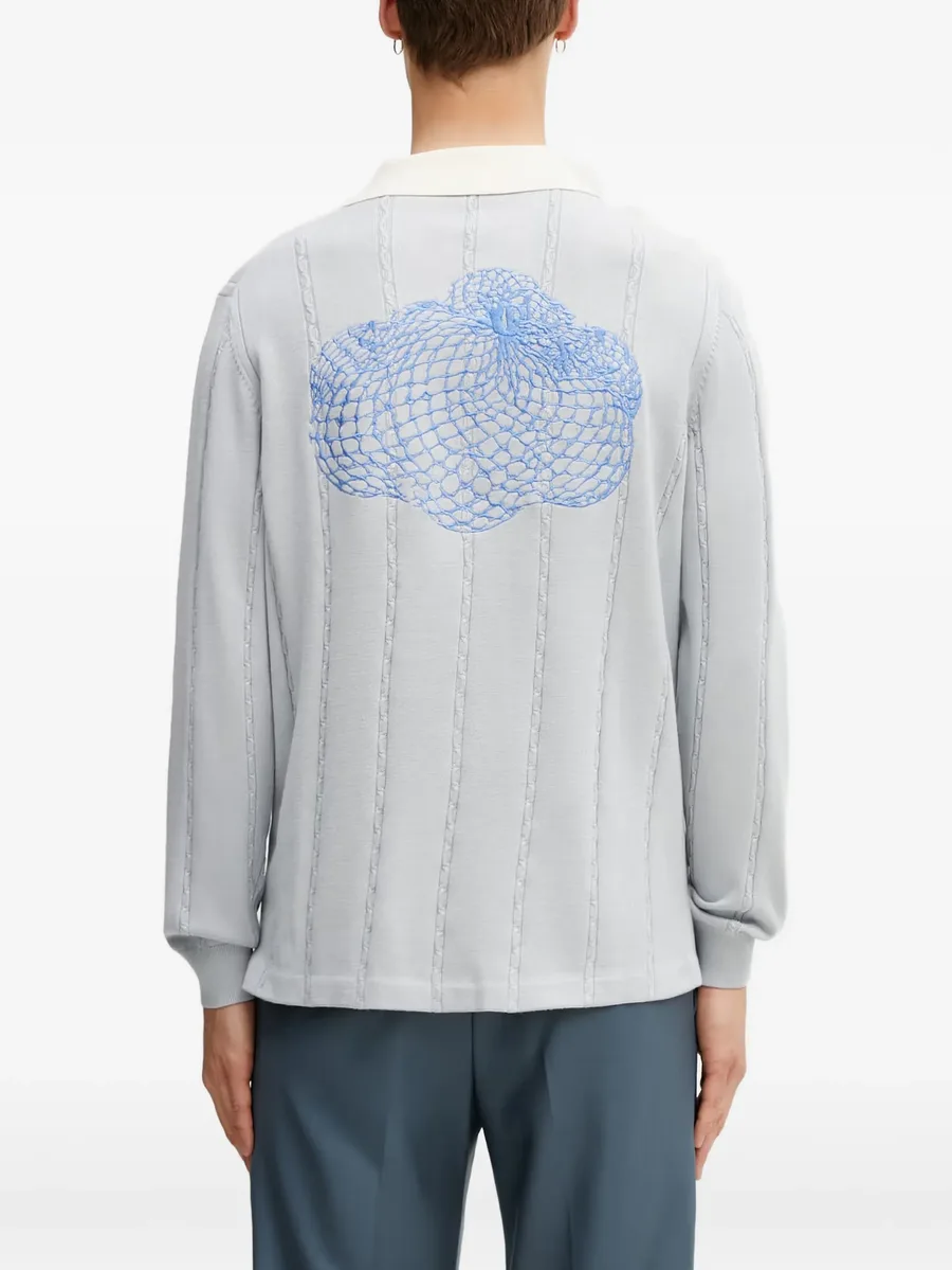 cable-knit embroidered sweatshirt 5