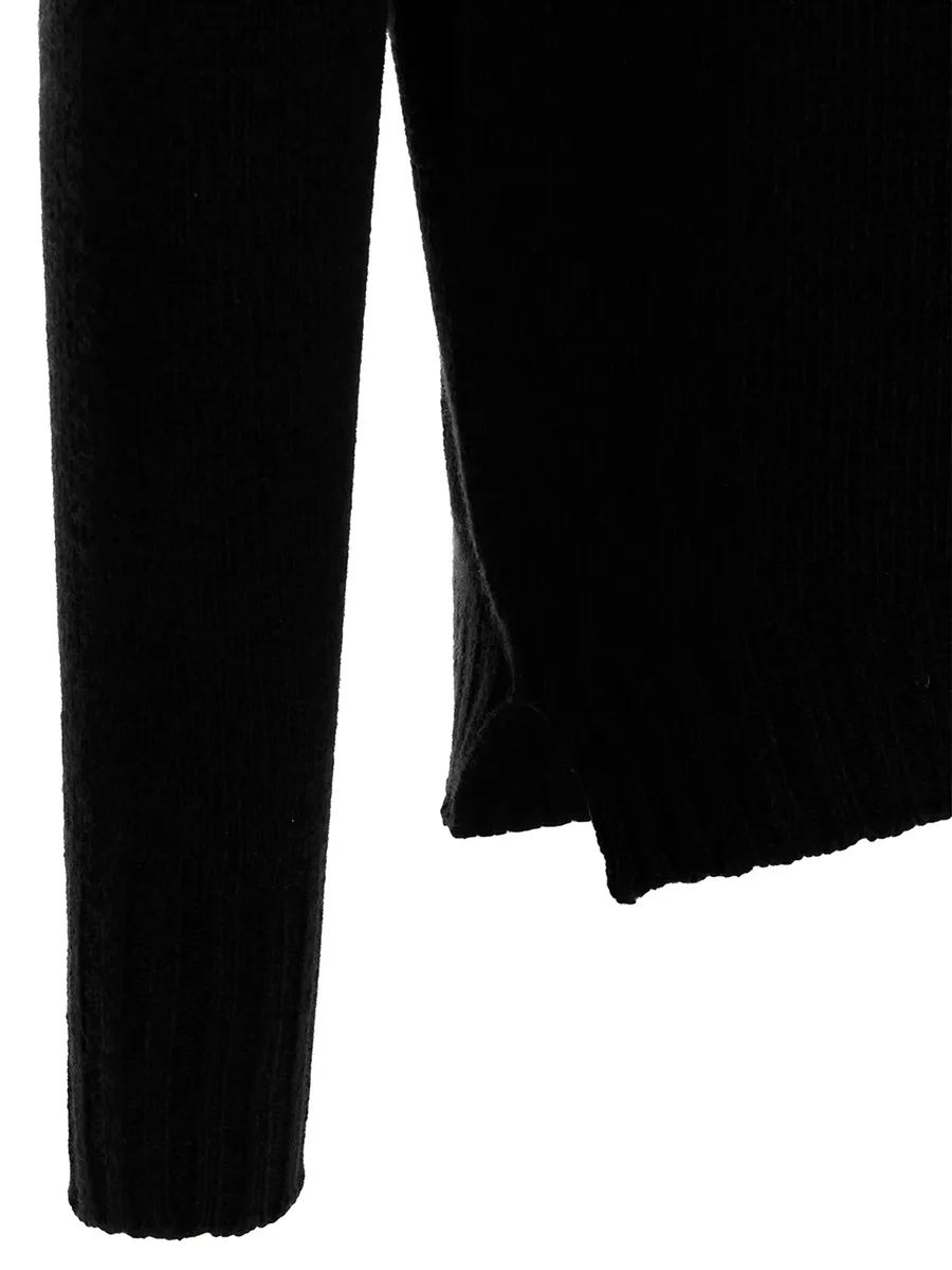 hooded side-split sweater 10