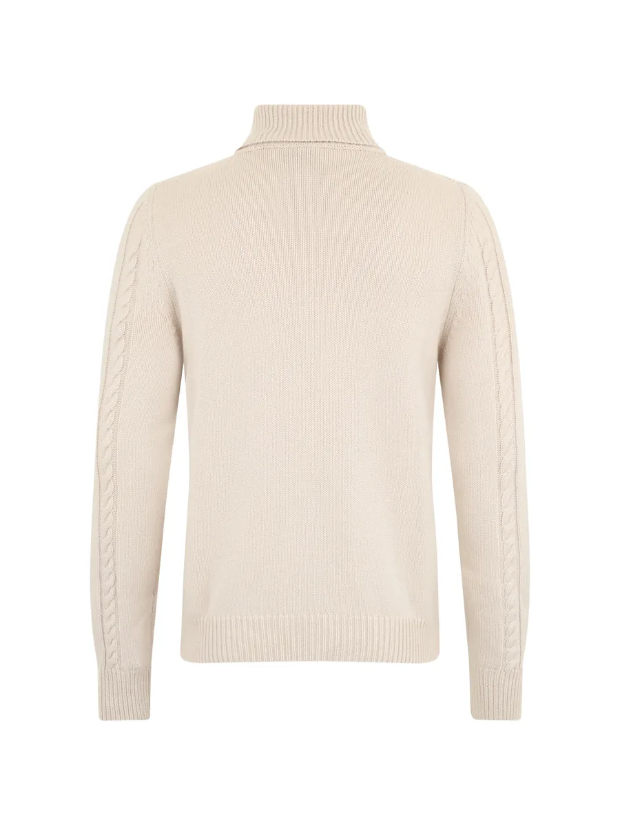 cable-knit turtleneck sweater 3
