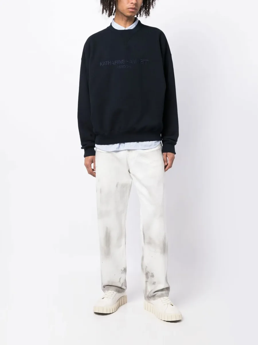embroidered-logo cotton sweatshirt 3