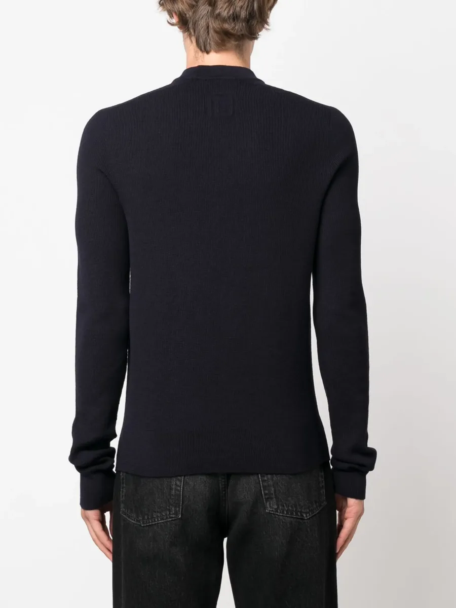 logo-patch merino wool jumper 7