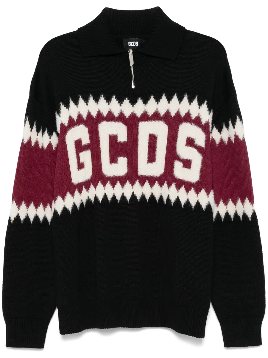 logo-intarsia sweater 1