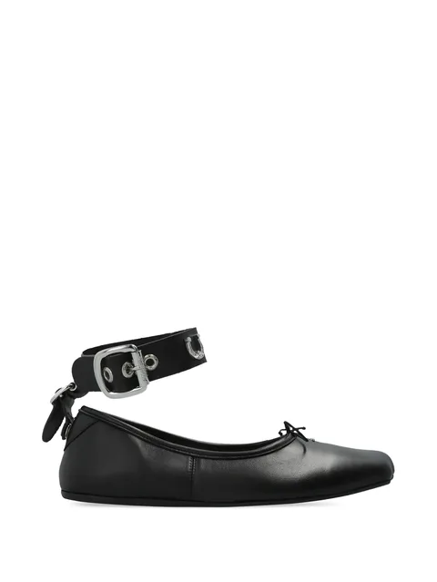 Bardot ankle-strap ballet flats
