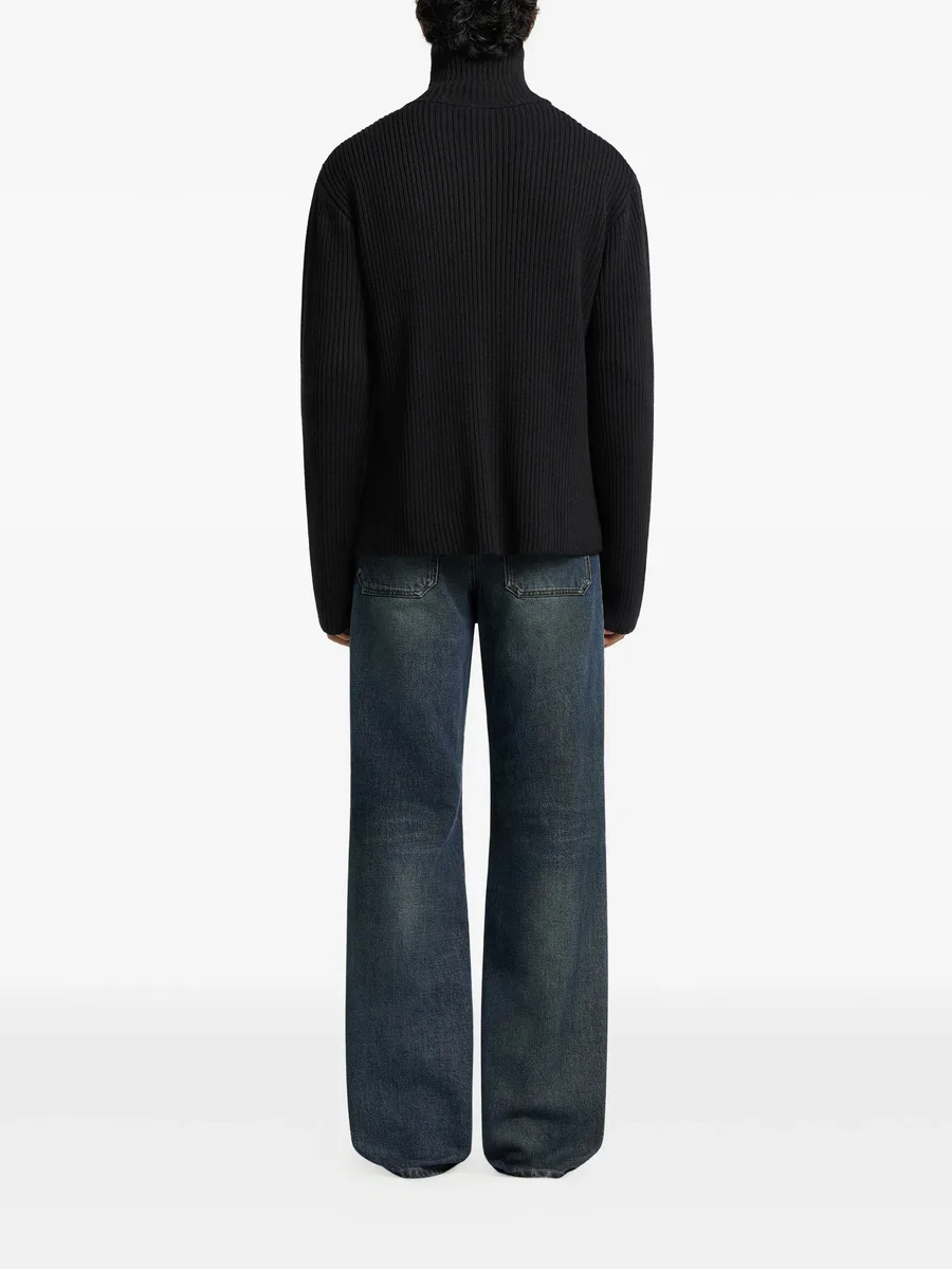 ribbed-knit zipped cardigan 8