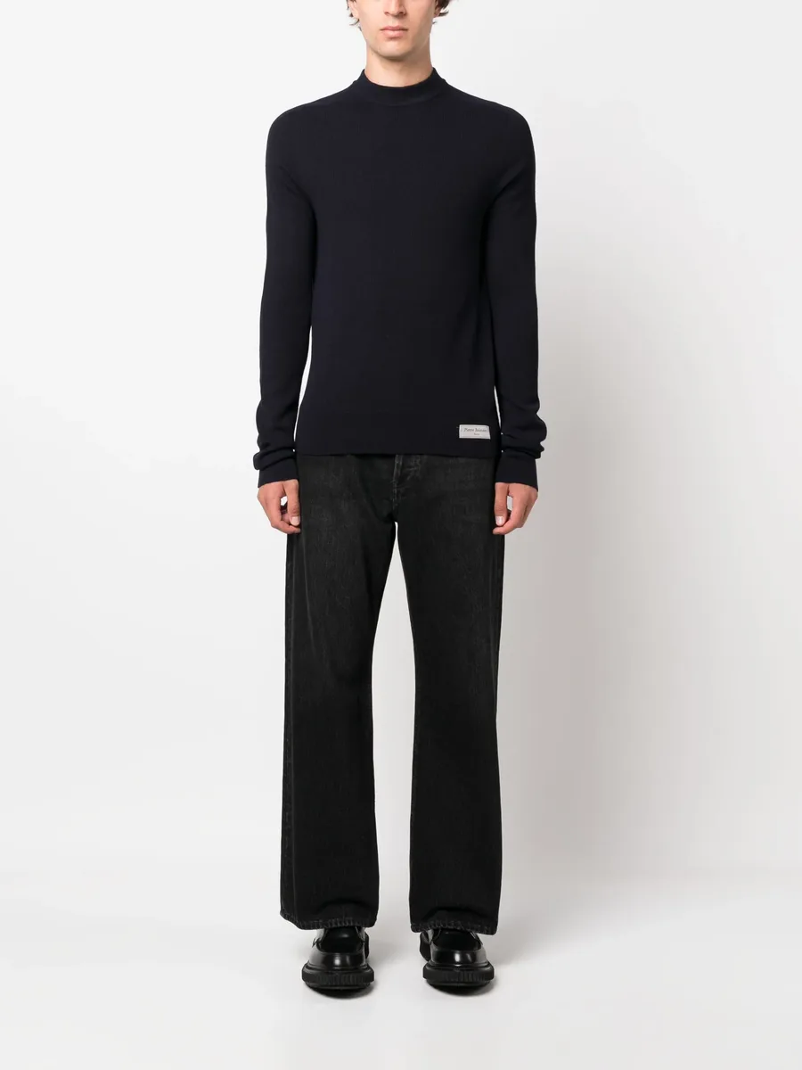 logo-patch merino wool jumper 3