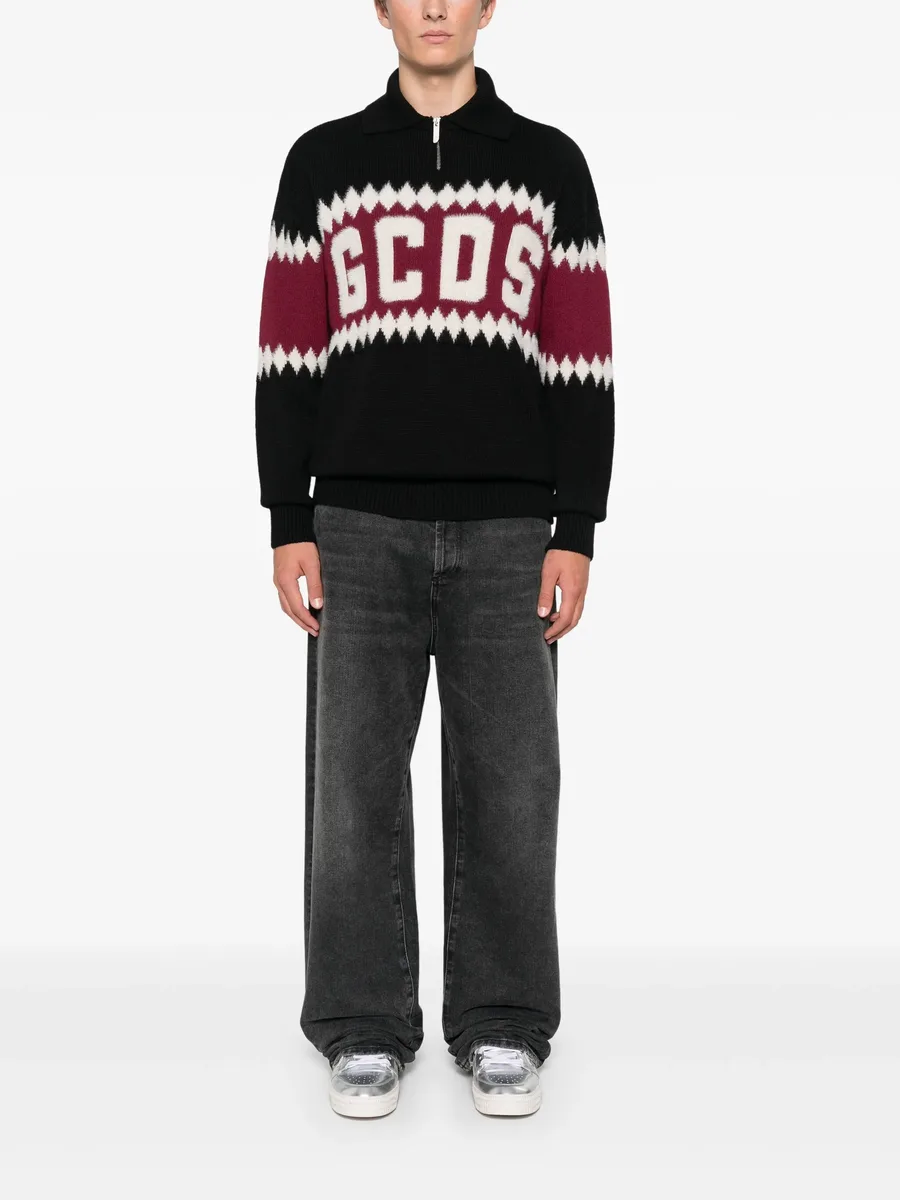 logo-intarsia sweater 3
