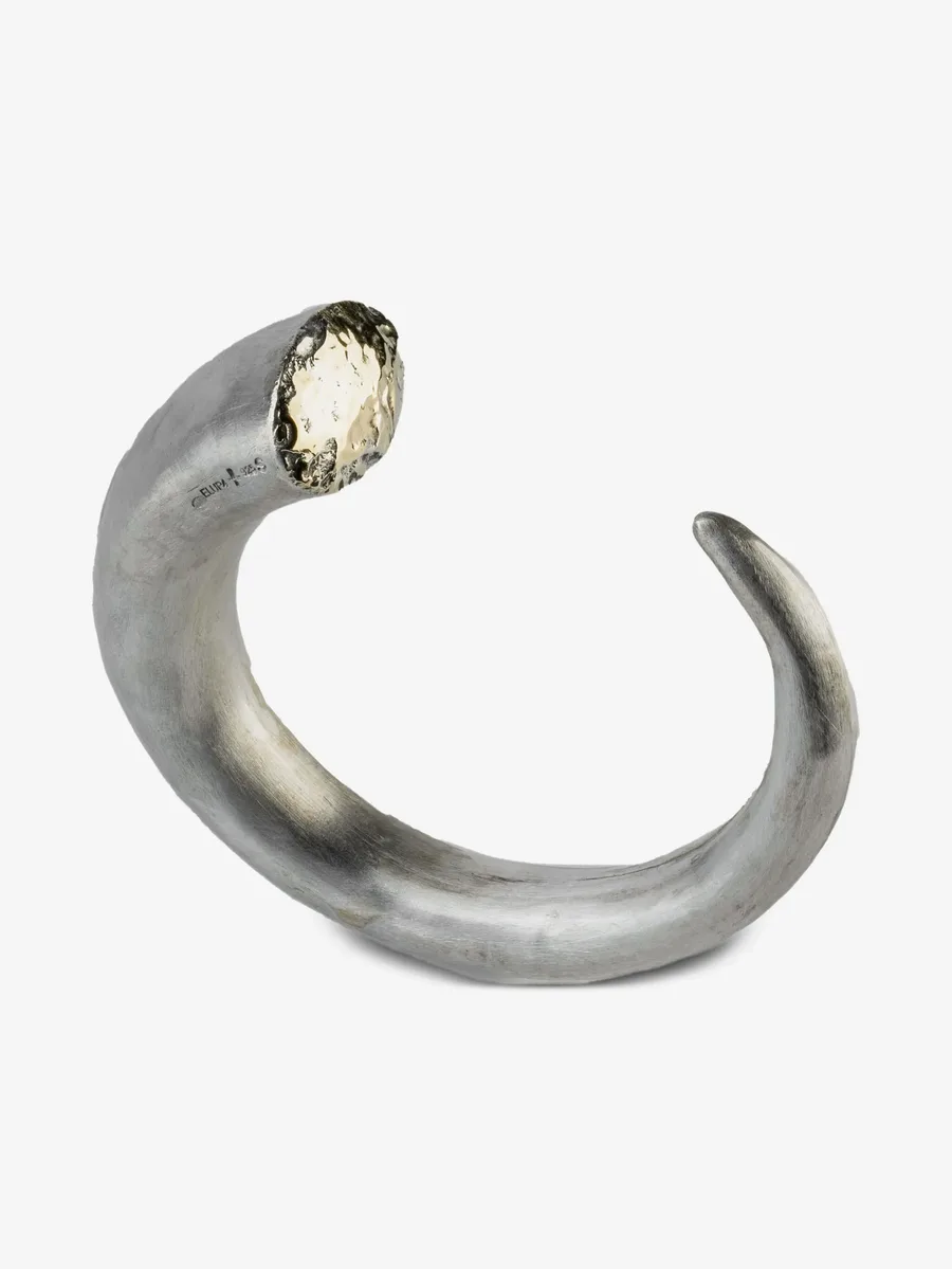 браслет Horn из серебра и желтого золота 2
