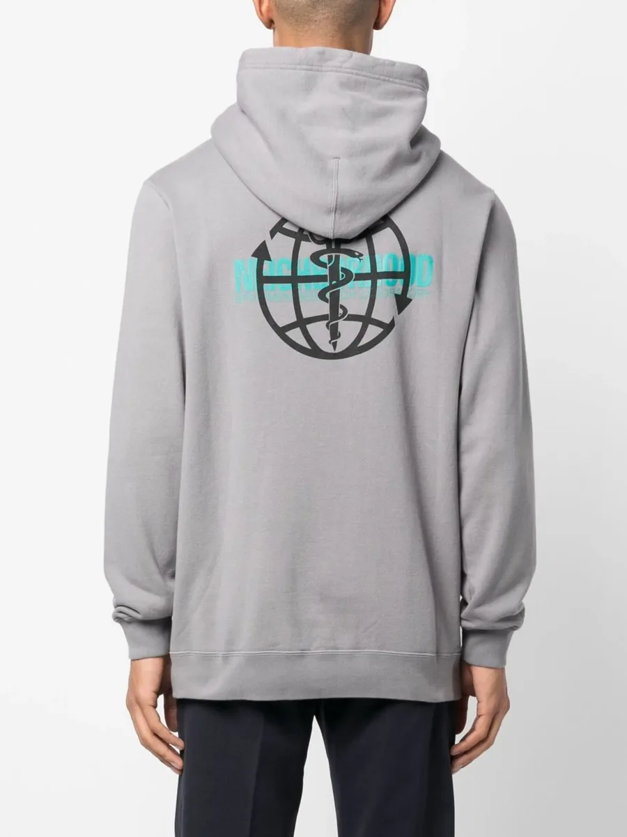 logo-print detail hoodie 7
