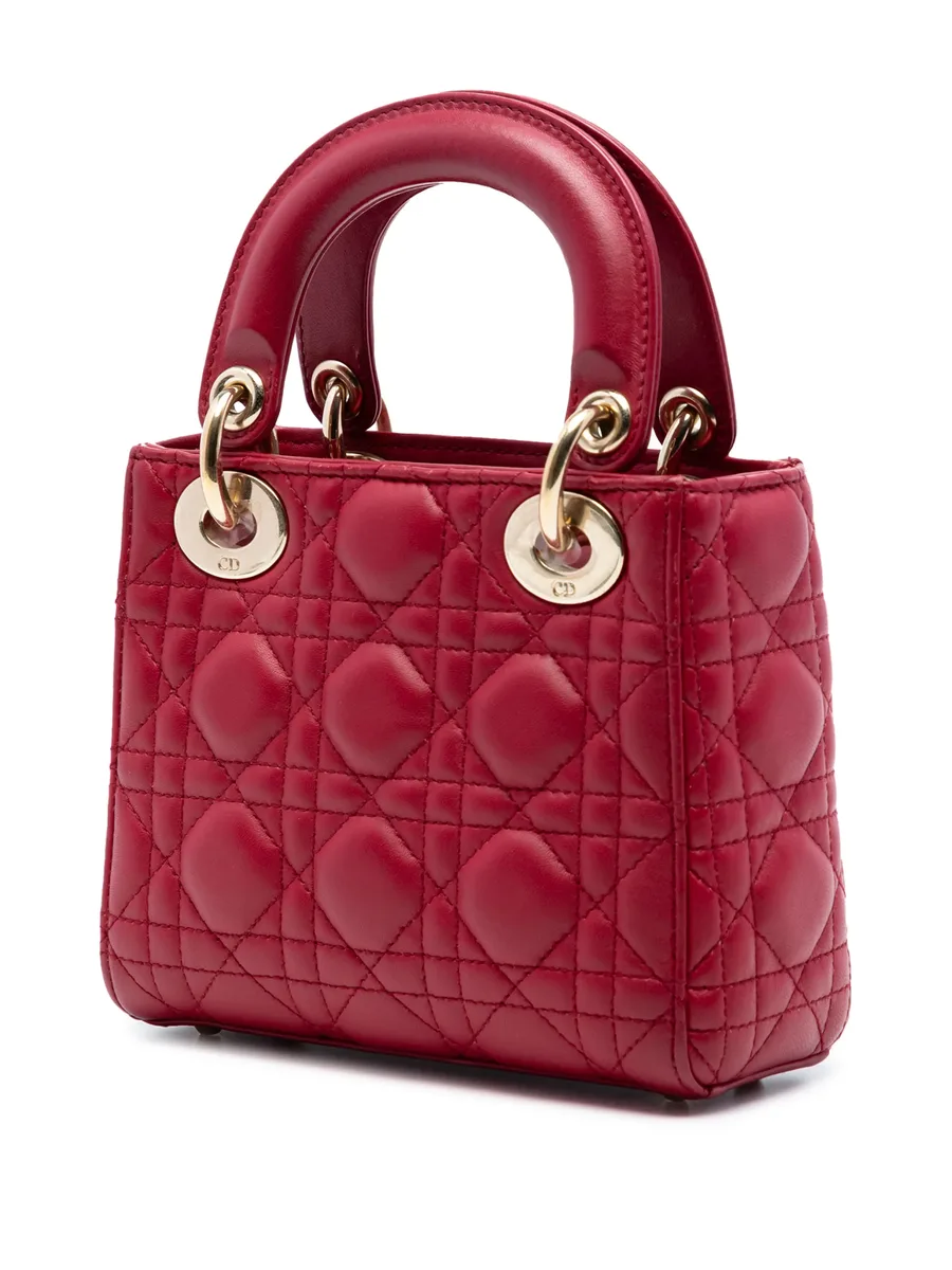 сумка 2020 Mini Lambskin Cannage Lady Dior 6