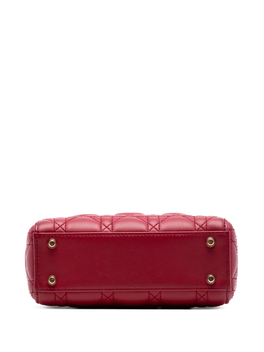 сумка 2020 Mini Lambskin Cannage Lady Dior 7
