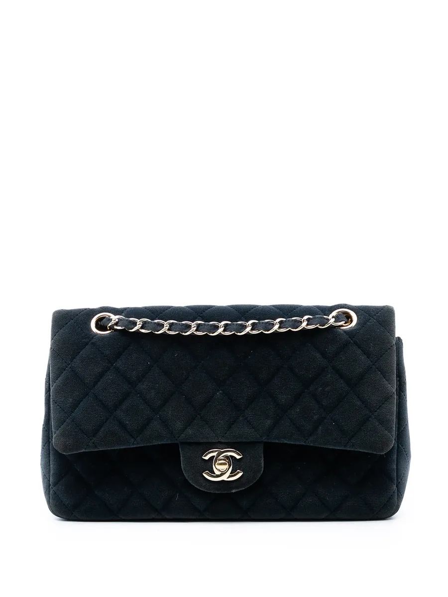 сумка на плечо Medium Classic Velvet Double Flap (2016-2017 годы) 2