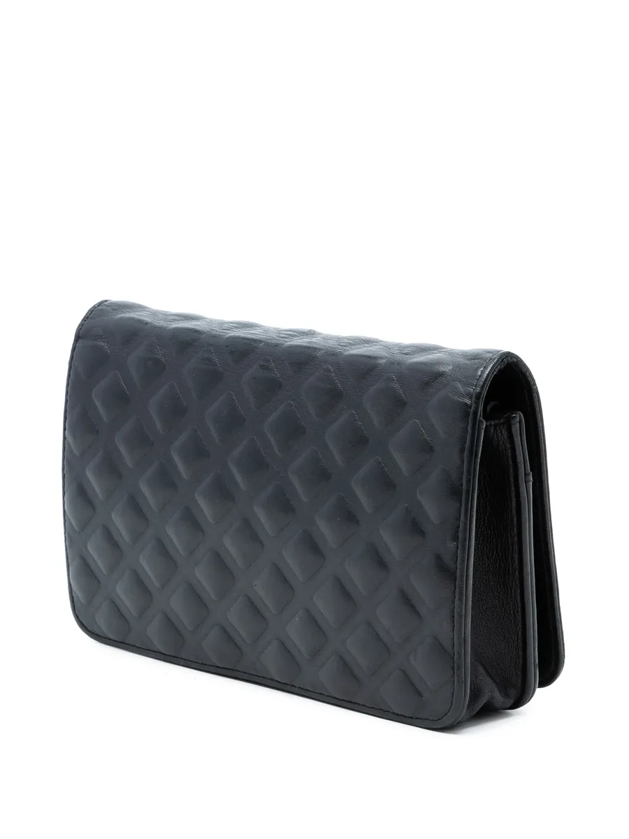 сумка через плечо CC Embossed Lambskin Diamond Wallet On Chain (2018 год) 5