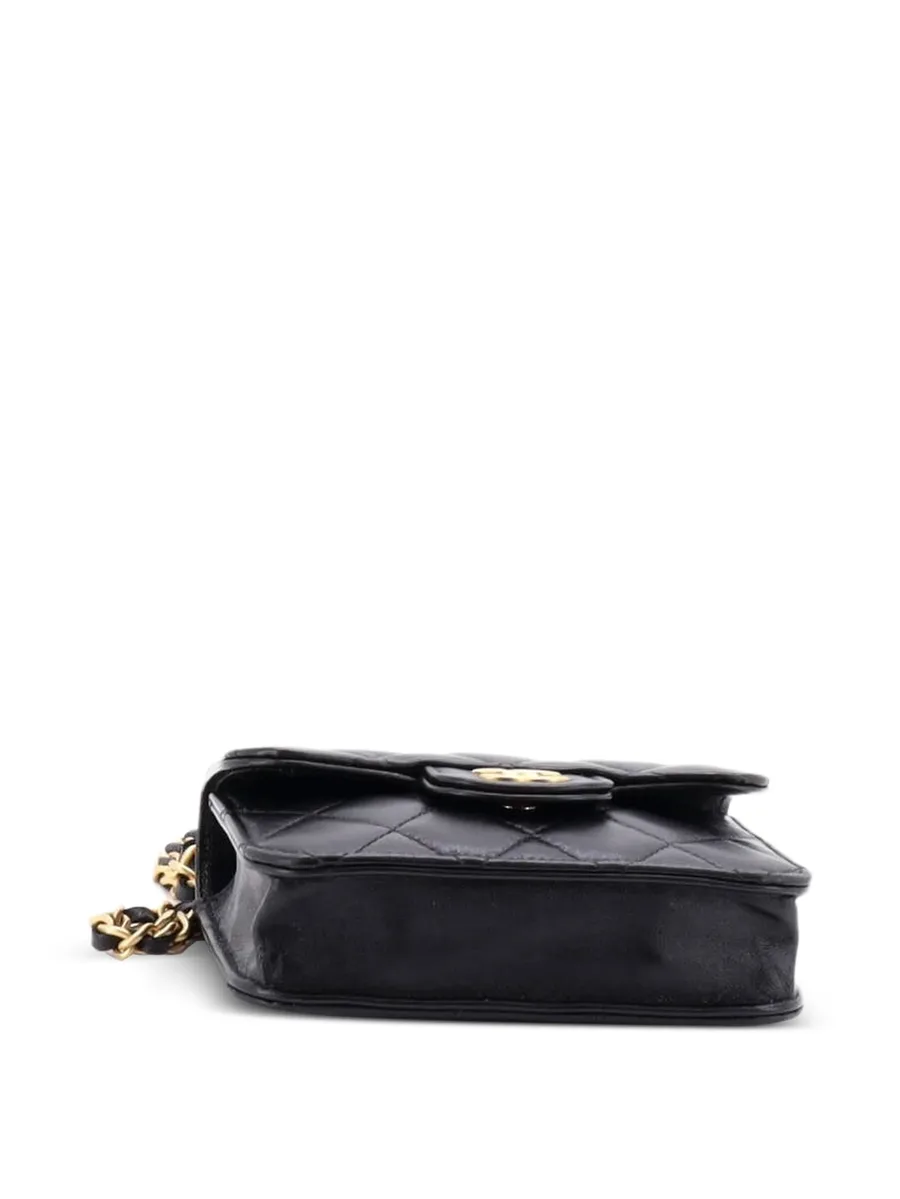 сумка через плечо Top Handle Flap Coin Purse with Chain Quilted Lambskin 8