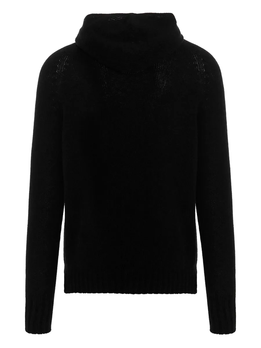 hooded side-split sweater 5