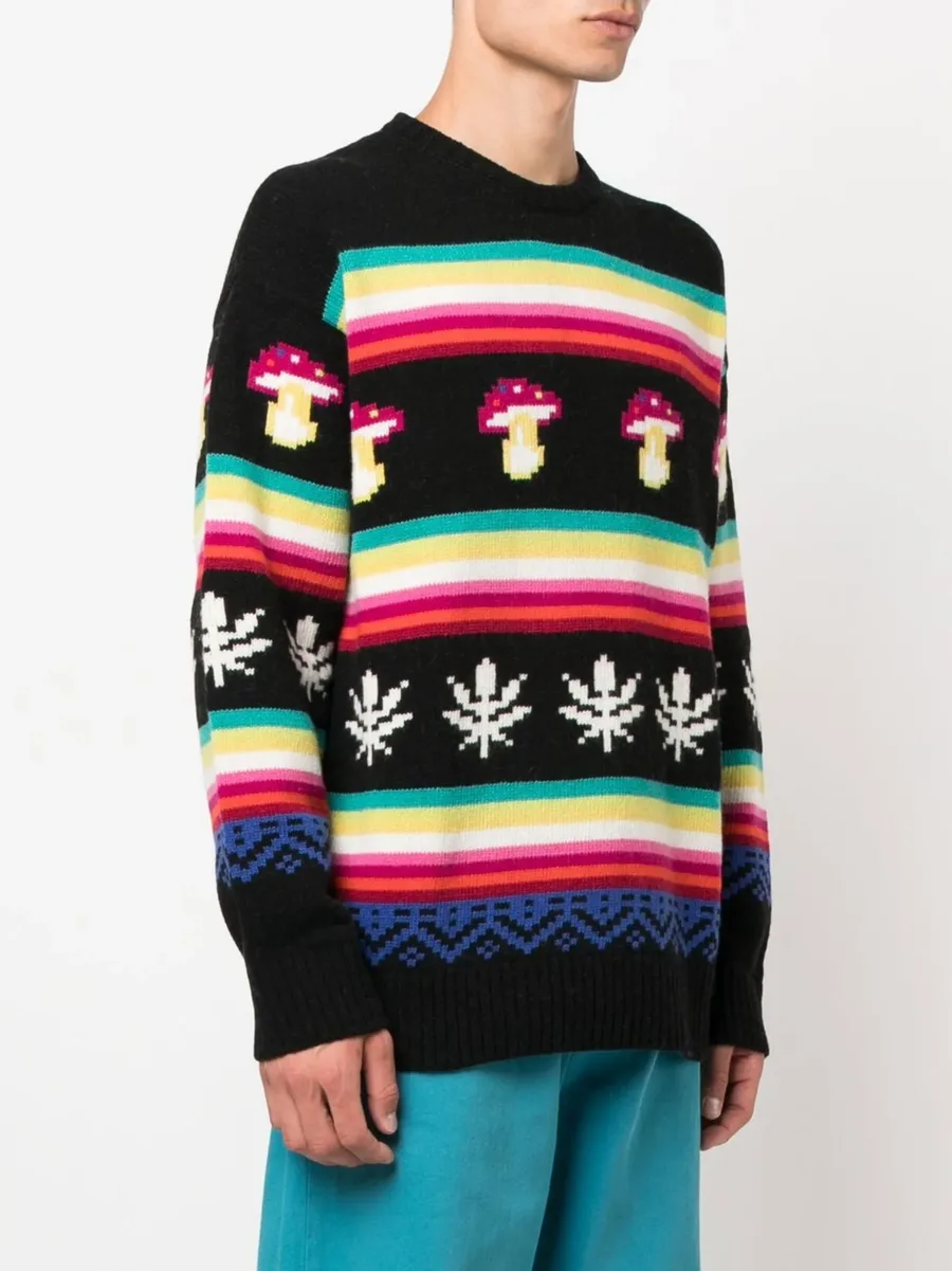 patterned jacquard crew-neck jumper 5
