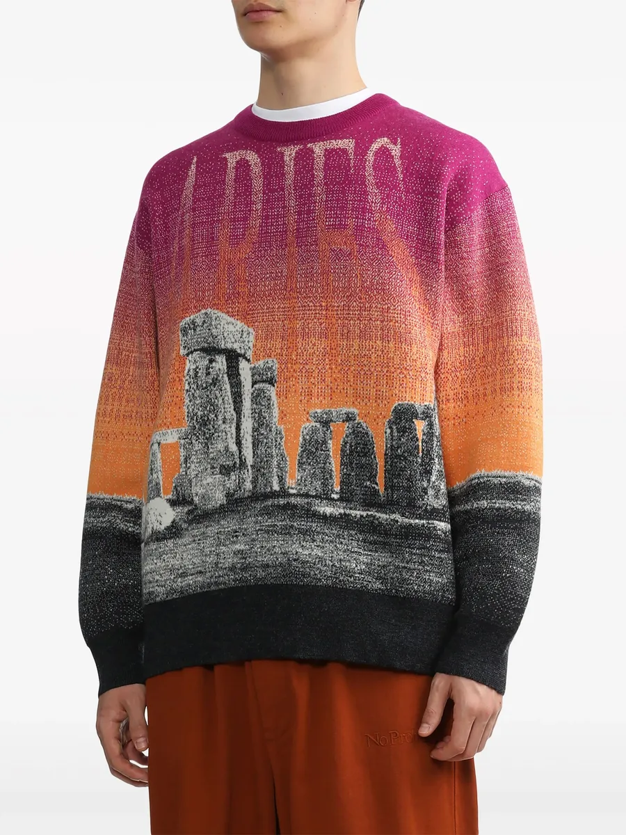Henge illustration-print jumper 6