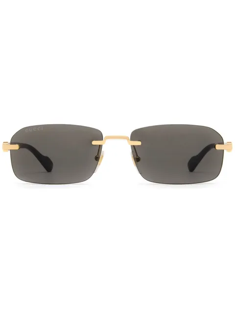 rimless rectangle-frame sunglasses
