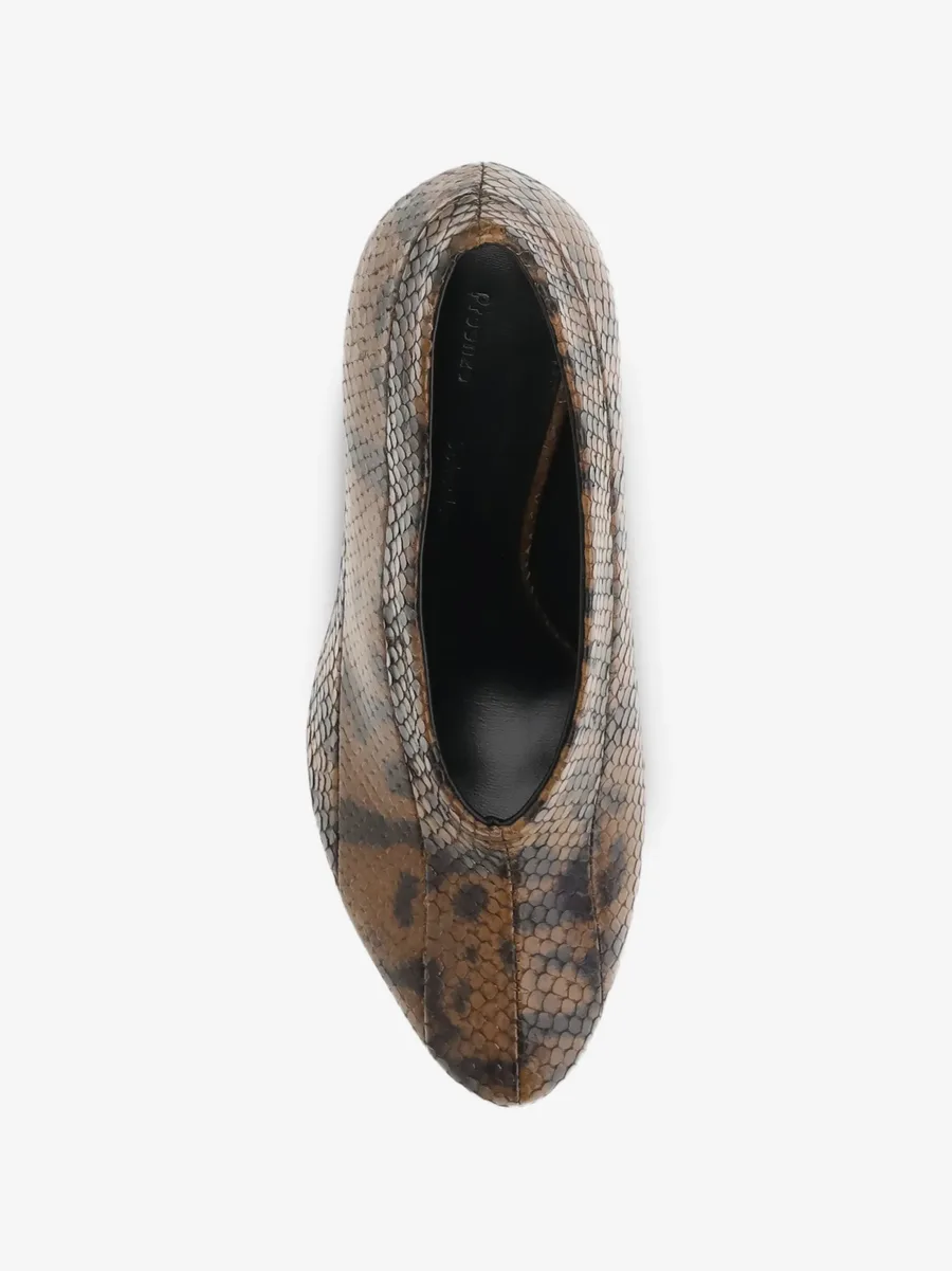 туфли Tee с тиснением под кожу змеи 4