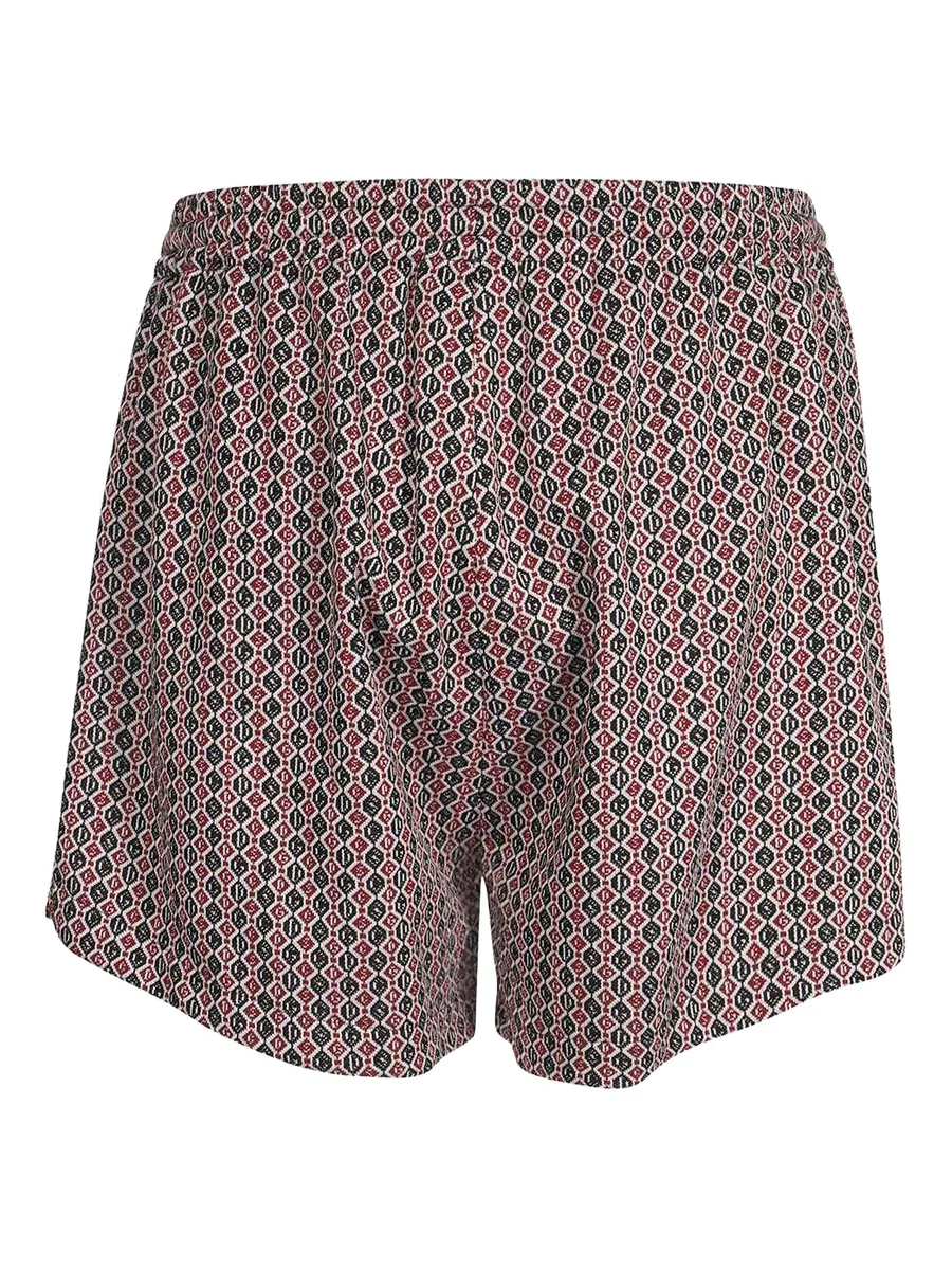 geometric-pattern drawstring shorts 3