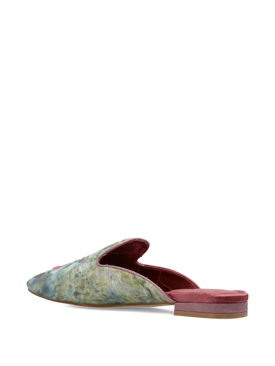 embroidered flat mules 8