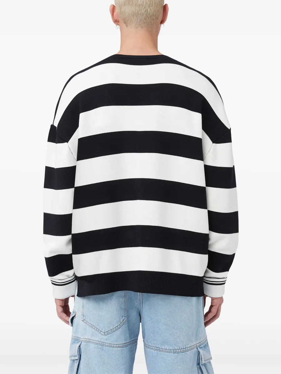 striped logo-appliqué sweatshirt 7