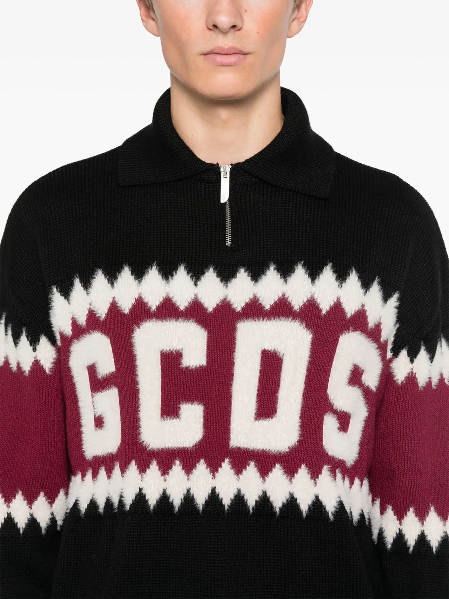 logo-intarsia sweater 10