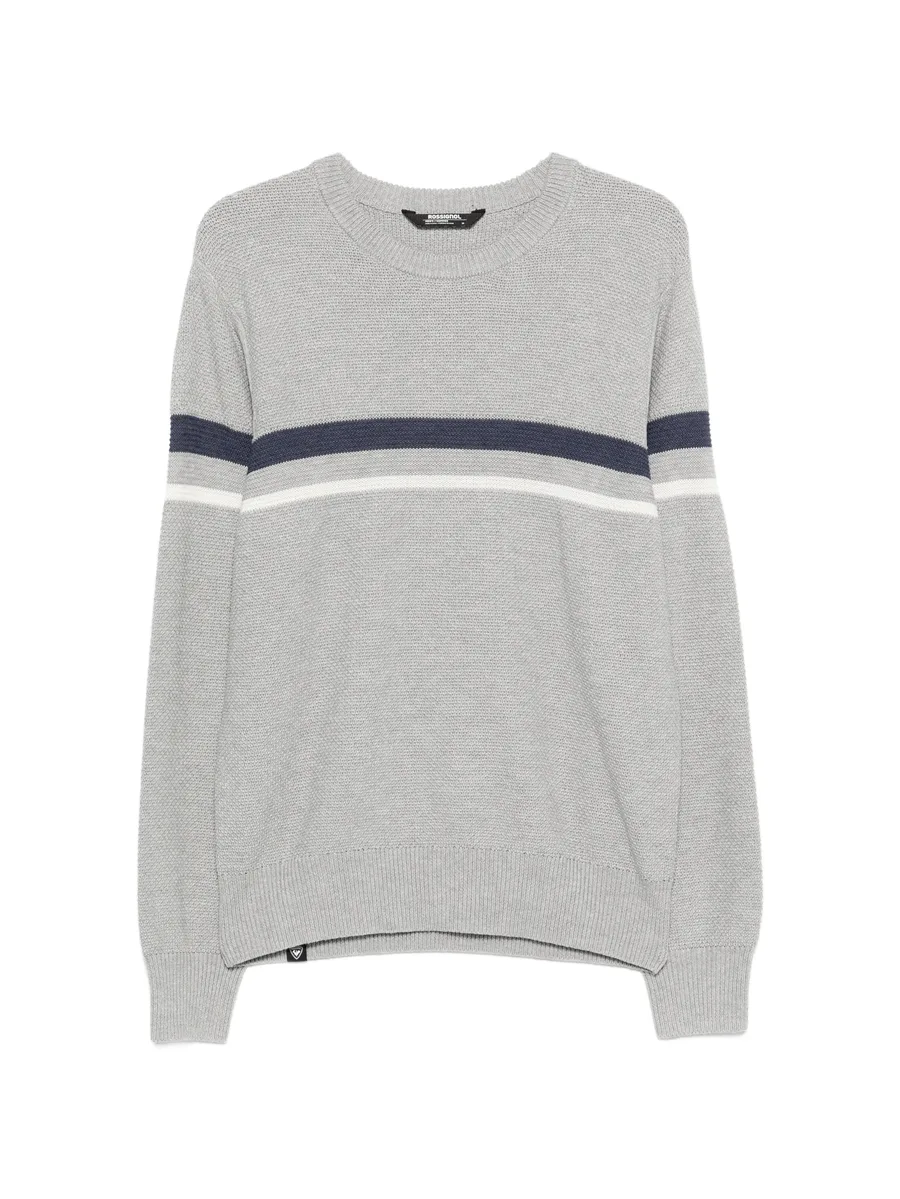 striped crew-neck sweater 1