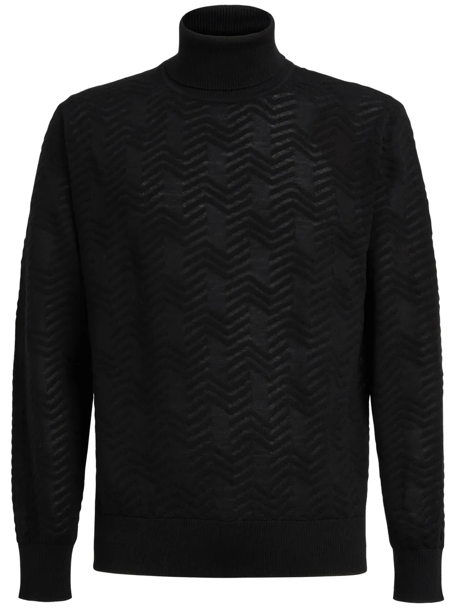chevron roll-neck jumper 1