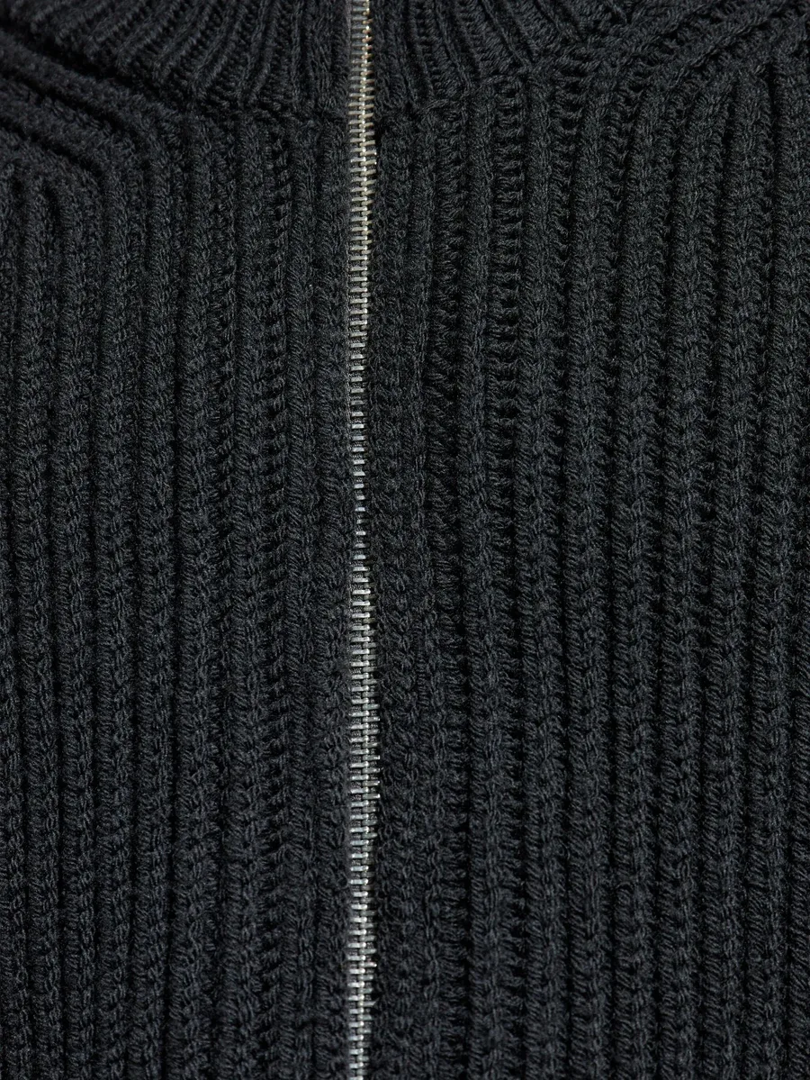 zip shoulder-panel cardigan 9