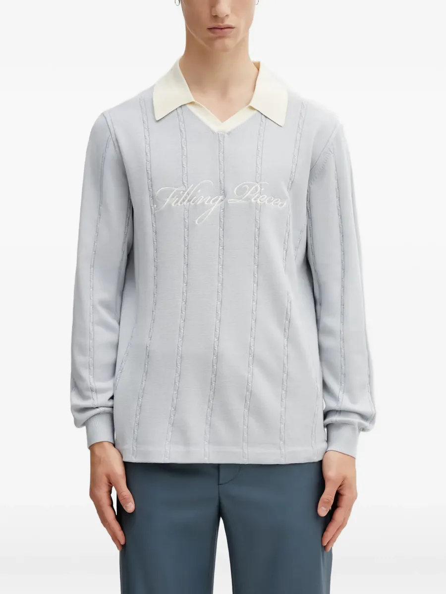 cable-knit embroidered sweatshirt 2