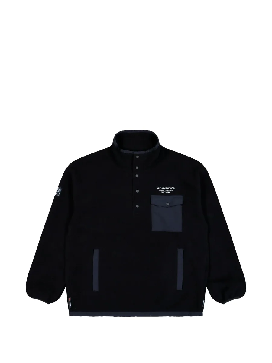 Fleece stand-collar sweater 1