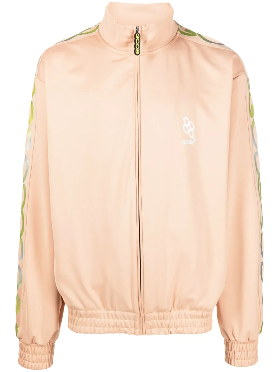 reflective logo-print sweatshirt 1