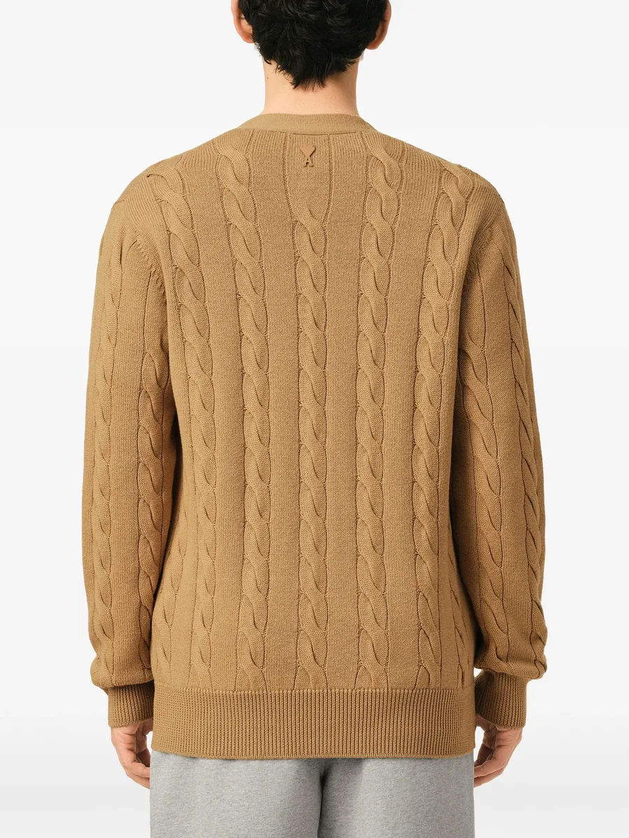 wool and cotton cable-stitch cardigan 9