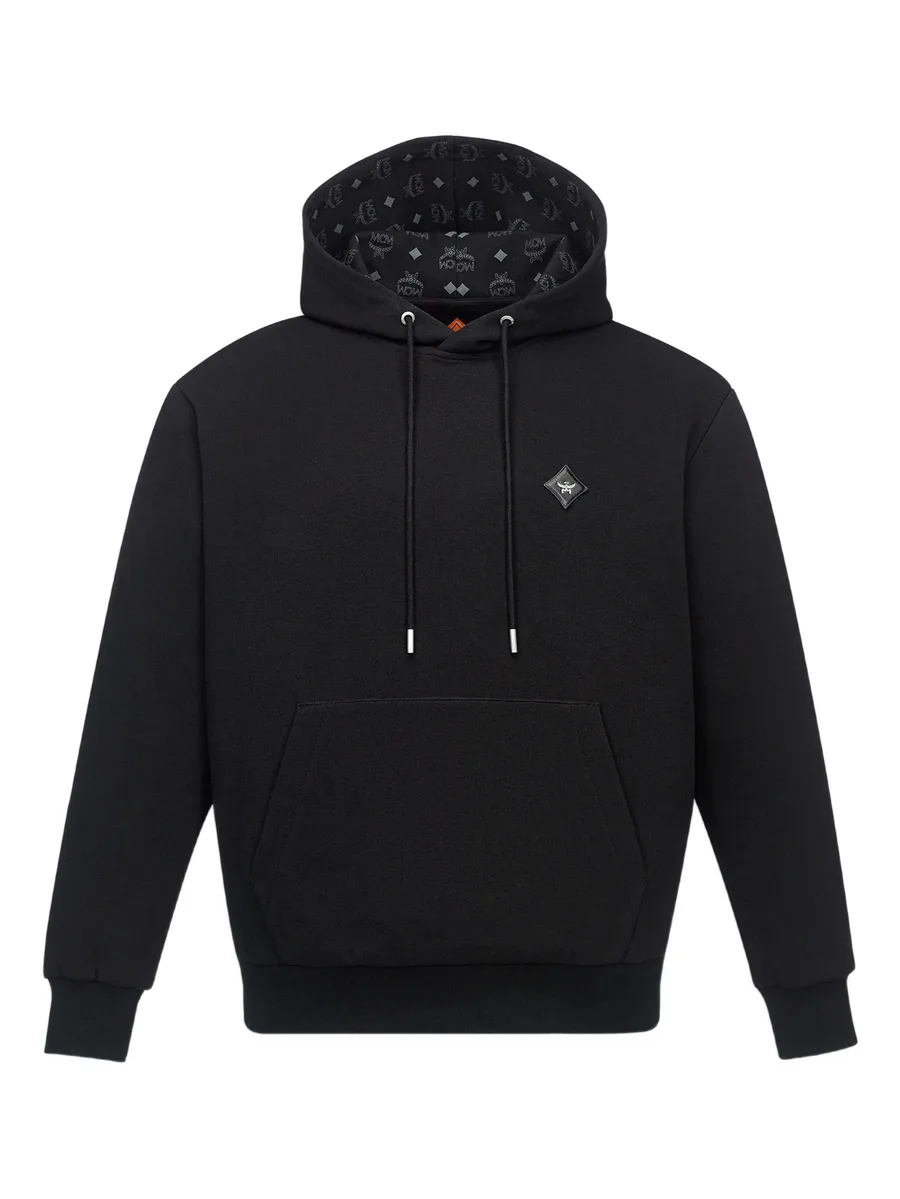 Essential Ponte logo-patch hoodie 1