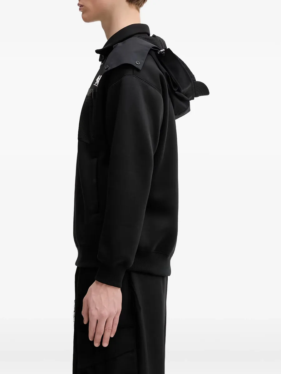 logo-print detachable-hood hoodie 3