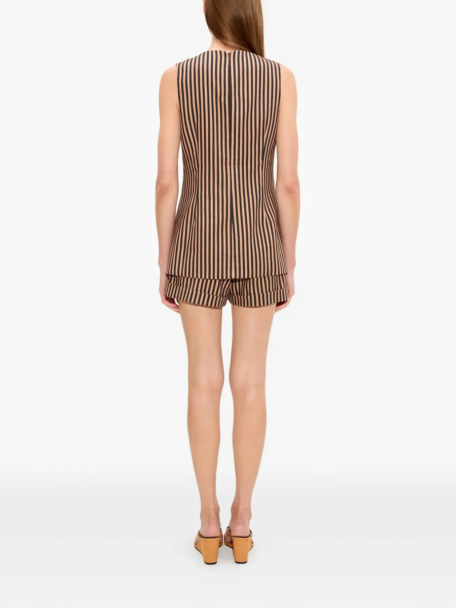 Mavis striped frog-fastening top 5