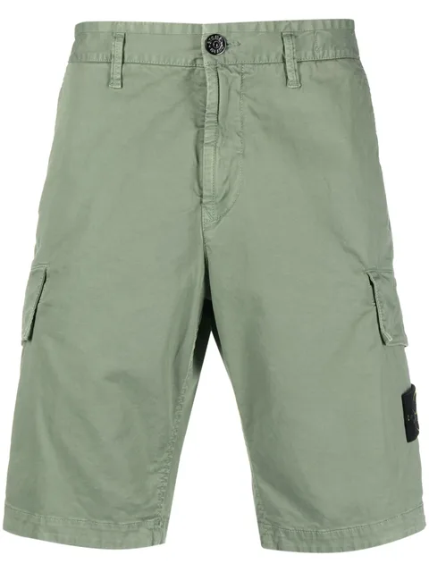 compass-motif cargo shorts