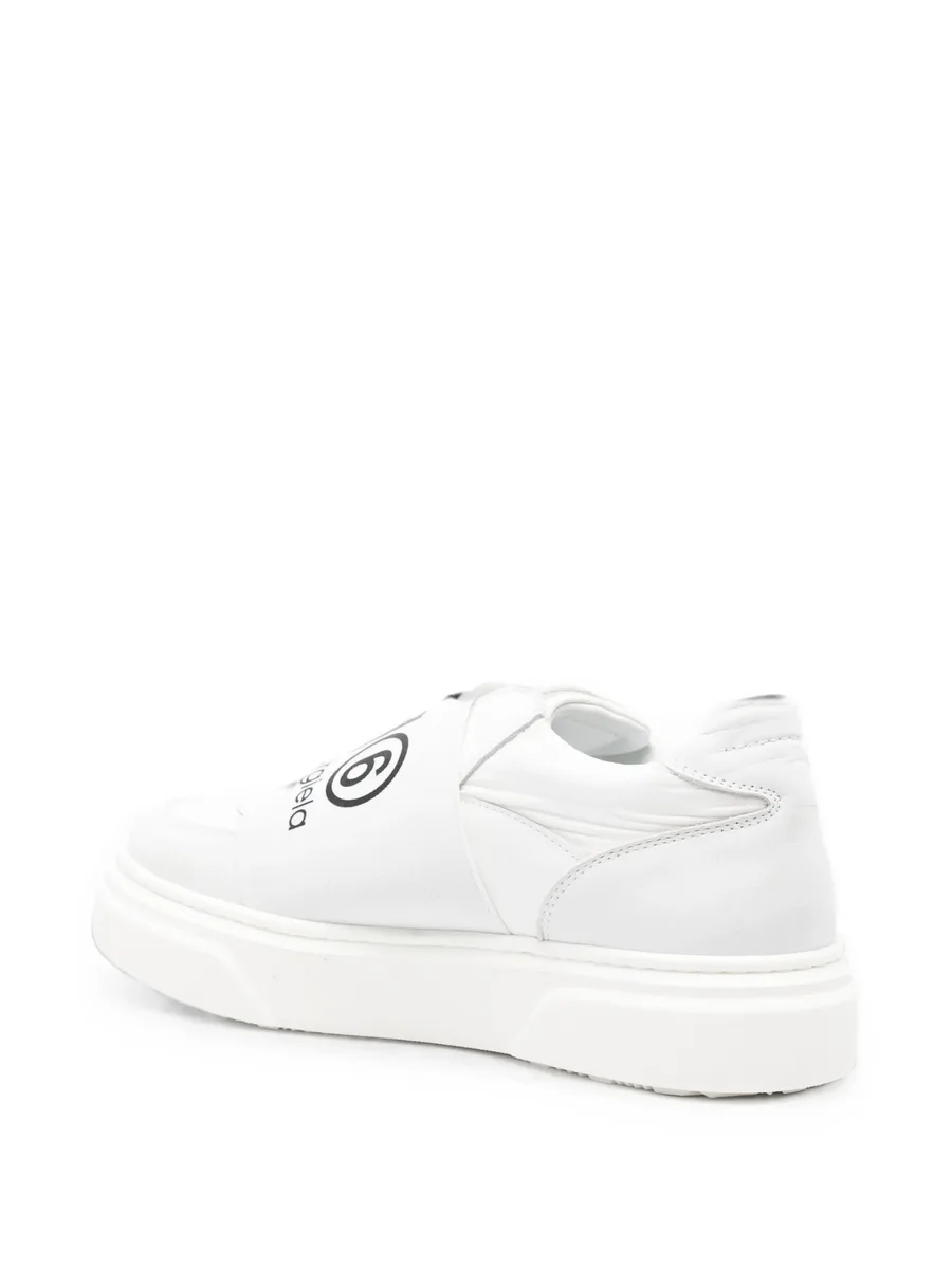 logo-print panelled sneakers 3