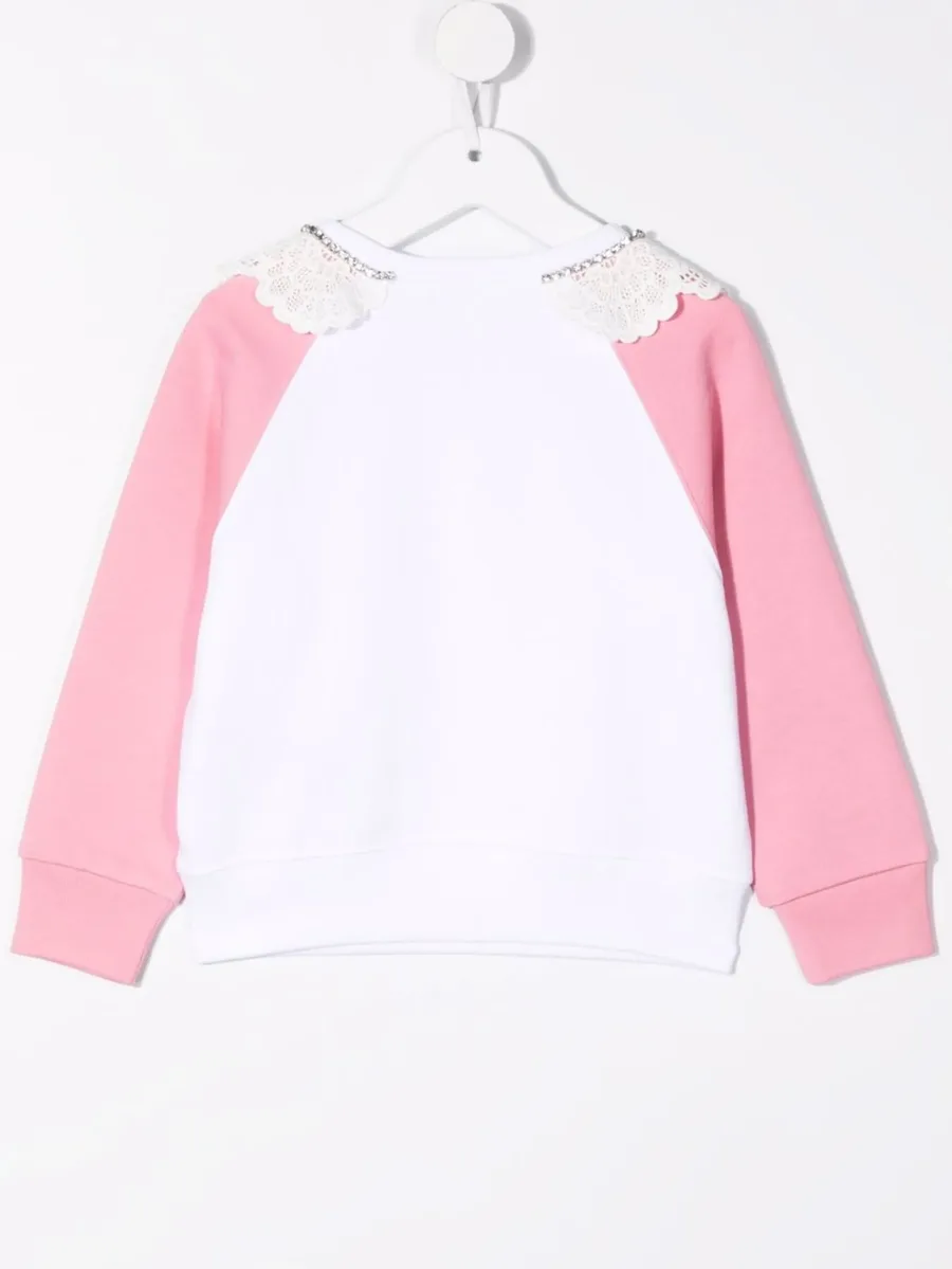 lace-trim sweatshirt 3