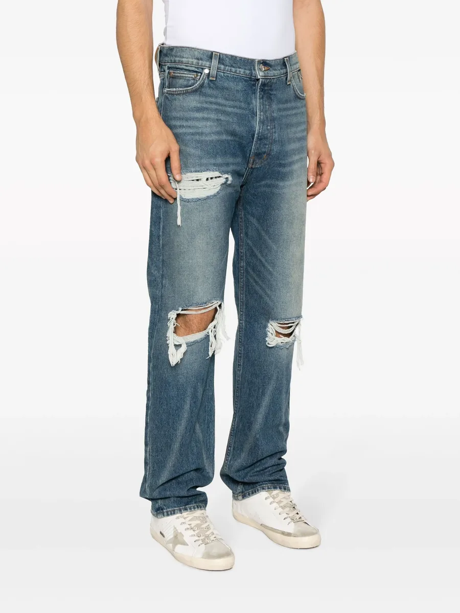 Boxer distressed straight-leg jeans 6