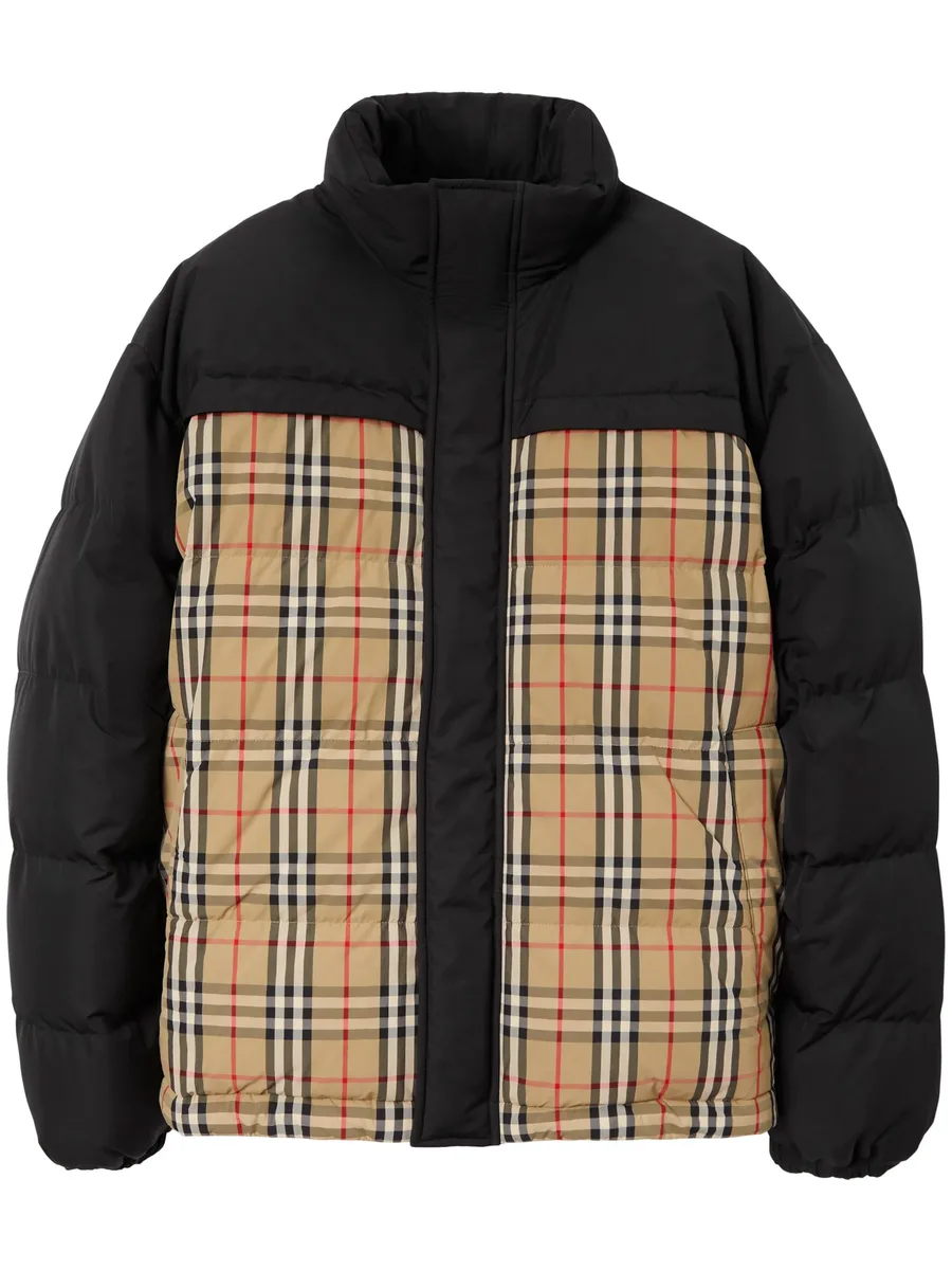 двусторонний пуховик в клетку Vintage Check 1